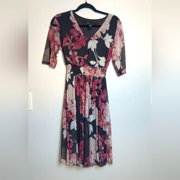 Kate and Lily Midi Floral Dress Size 6 - Picture 1 of 9